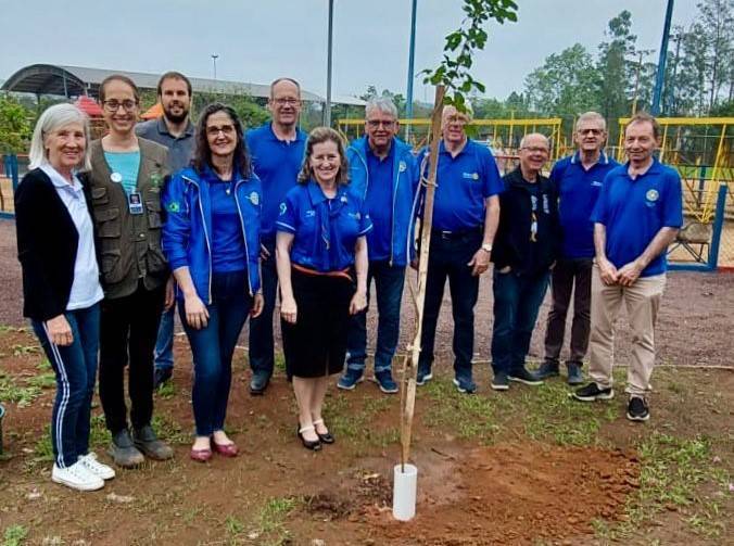 Plantio de um ipê amarelo no Parque Princesa do Vale