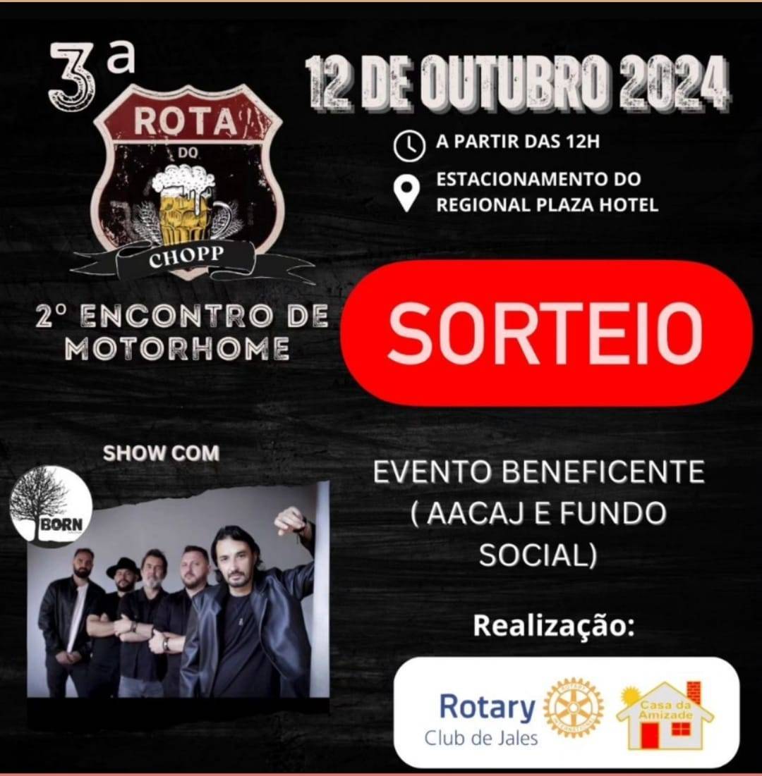 Rotary Club de Jales Realiza Sorteio de 1 Ingresso com Consumação