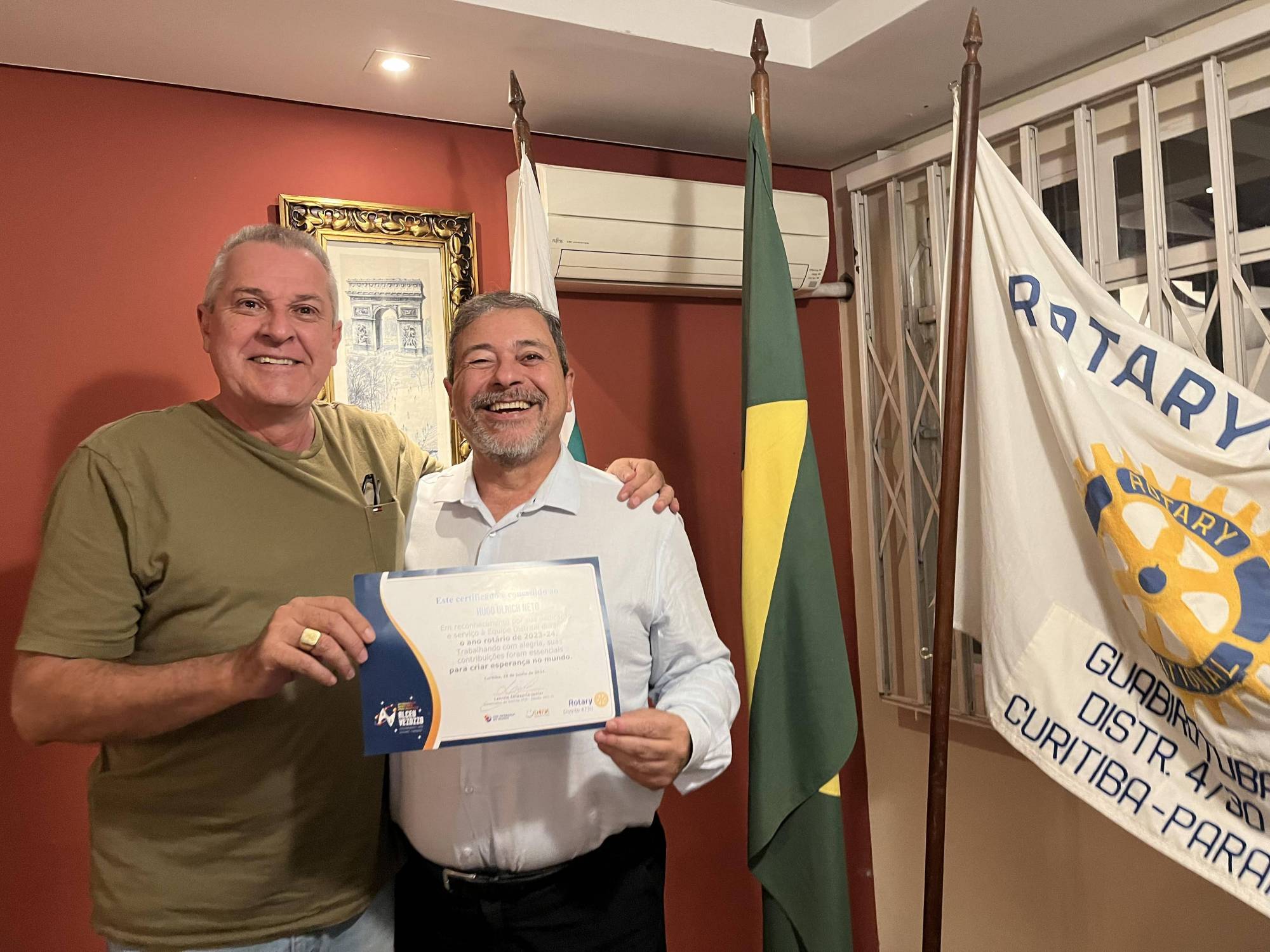 Governador 23-24 Laerzio Chiesorin Junior e Companheiro Governador Assistente 23-24 Hugo Ulrich Neto