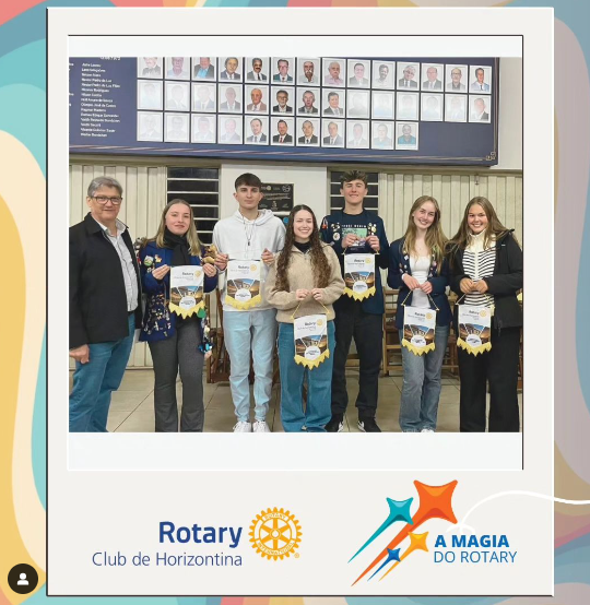 Encontro com intercambistas no Rotary Club de Horizontina!