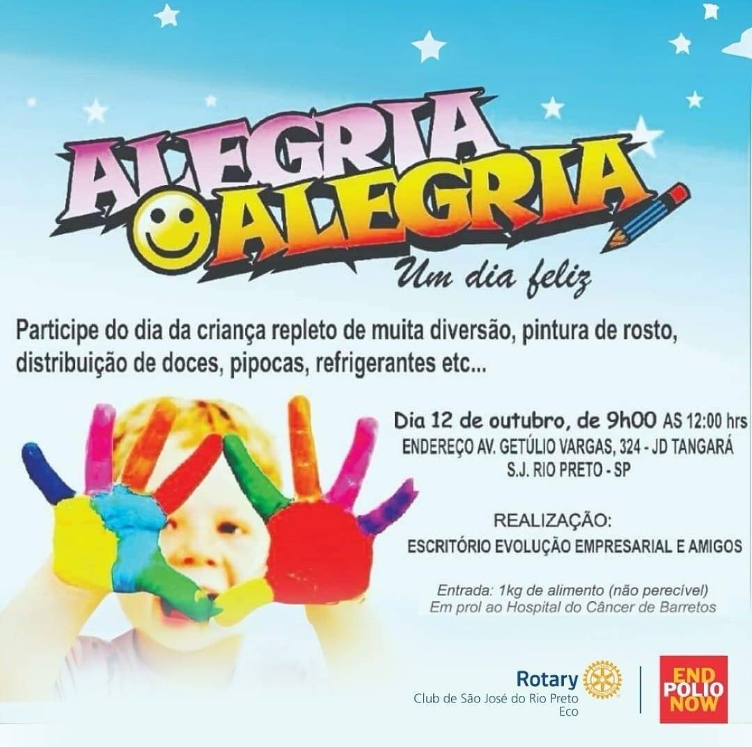 Rotary Club de São José do Rio Preto - Eco Realiza Festa em Comemoração ao Dia das Crianças