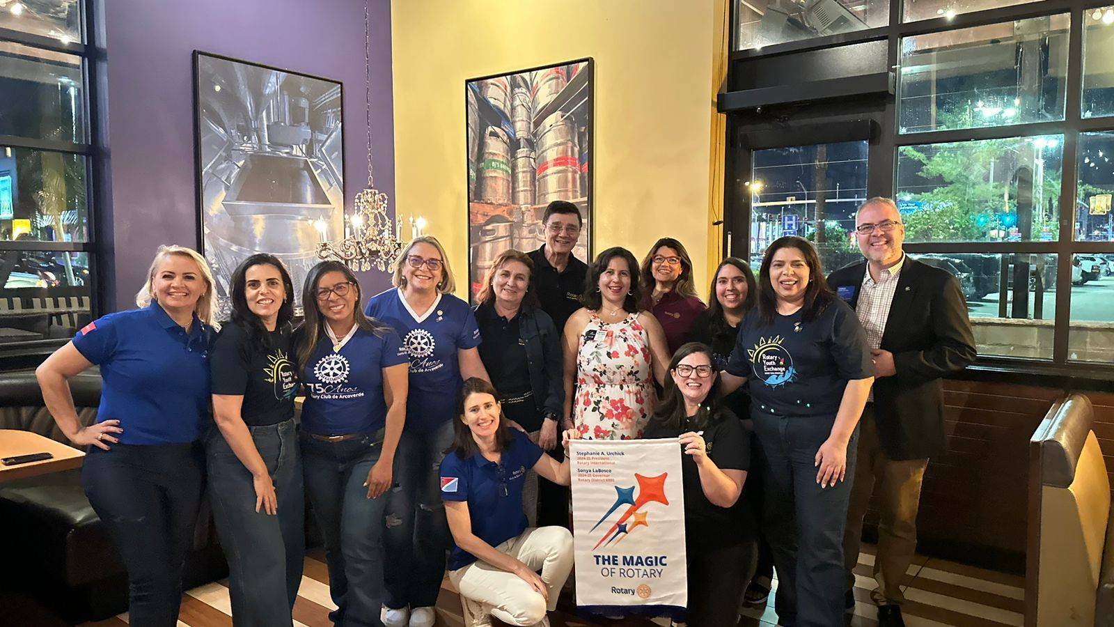 7 rotarianos do D4500 visita o Rotary Club of International Drive em Orlando (D 6980)