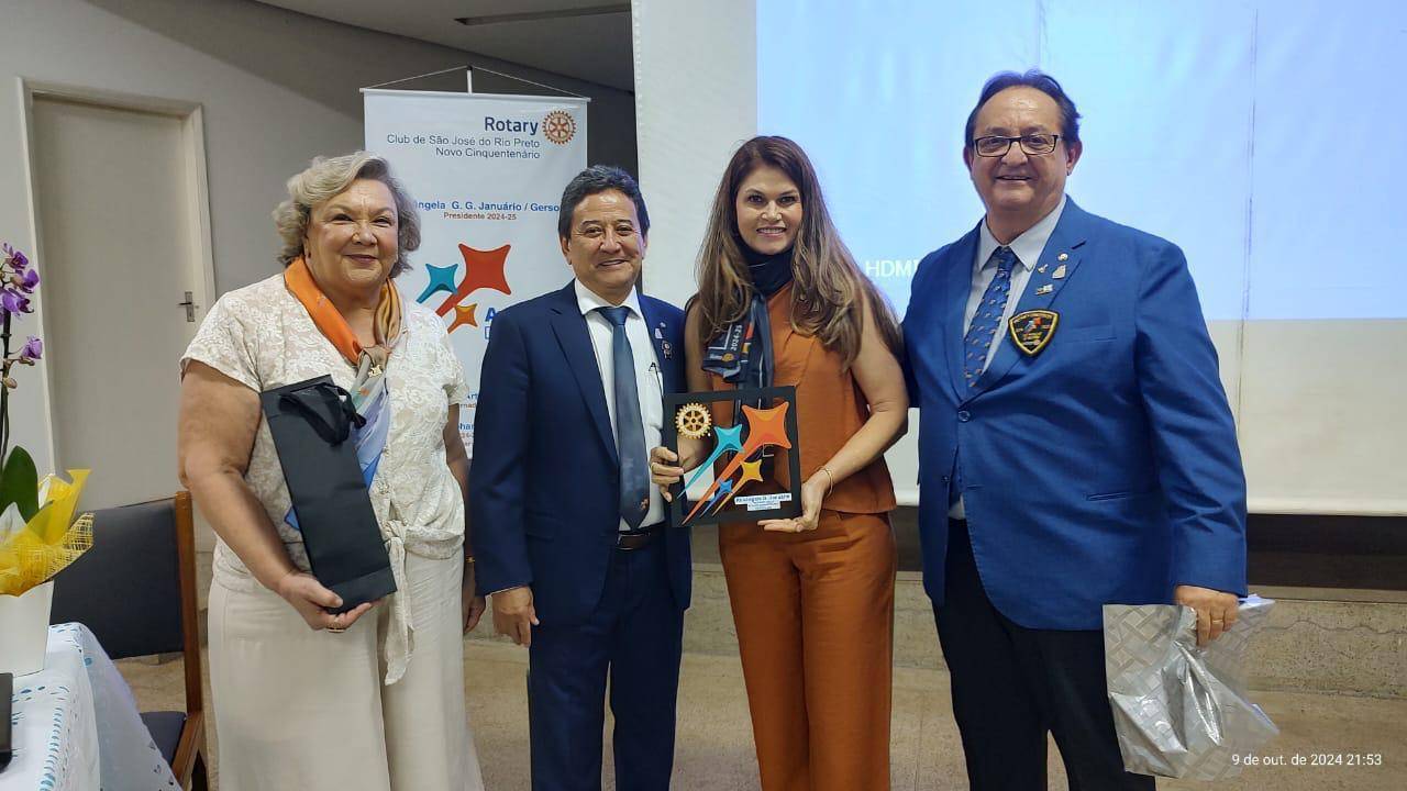 Família Rotária do Rotary Club de São José do Rio Preto - Novo Cinquentenário Receberam o Casal Governador Eder e Nelly 