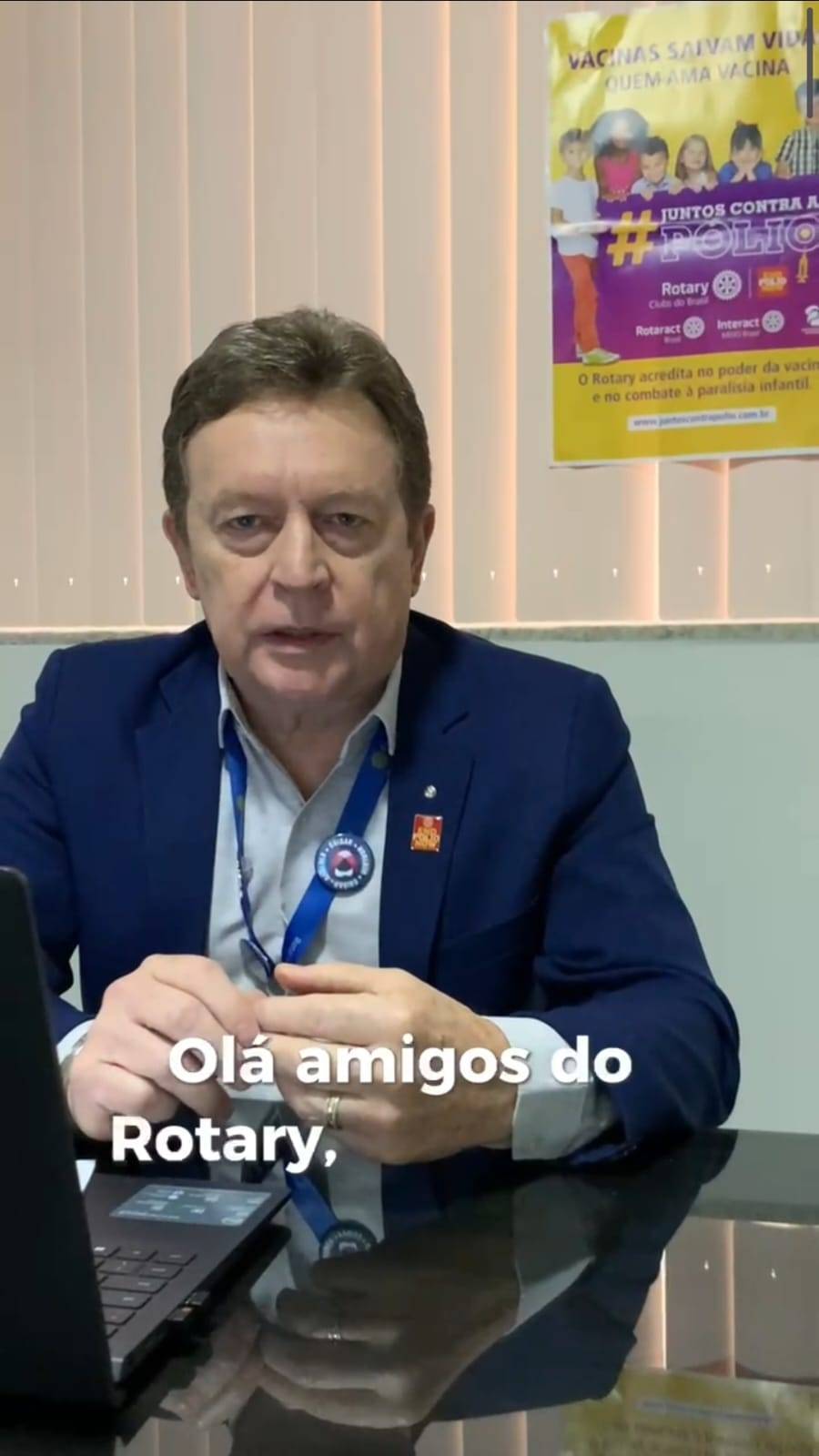 Almiro Schimidt Coordenador End Pólio Now da Região 29 Reforça Participação da Família Rotária em Ações Contra a Pólio