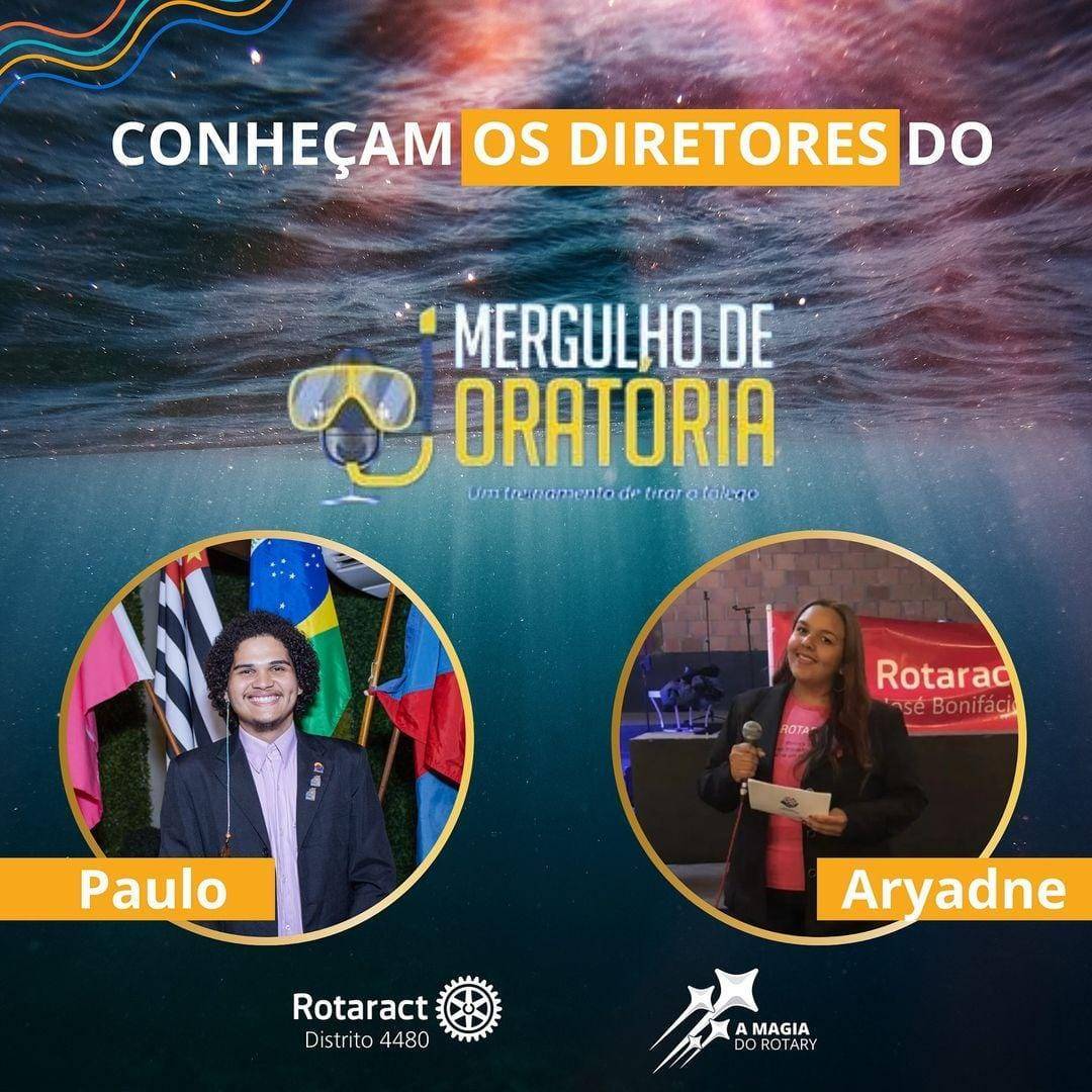 Conheça os Diretores do Mergulho de Oratória do Rotaract Distrito 4480