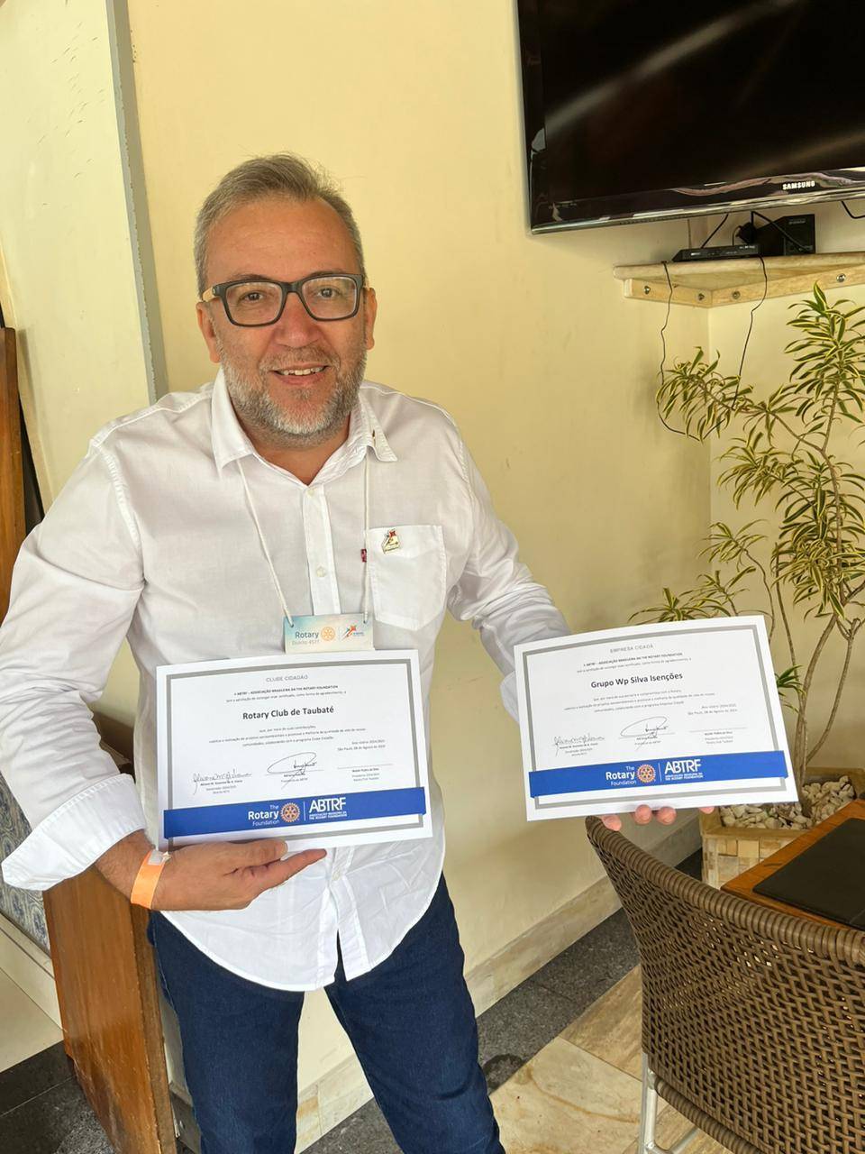 RC Taubaté recebe premiação como Empresa e Clube Cidadão pelas mãos de seu Presidente Waldir Pedro da Silva.