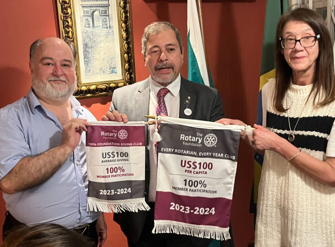 Presidente 23-24 Marcos Toledo / Governador 23-24 Laerzio Chiesorin / Presidente 24-25 Célia Bim