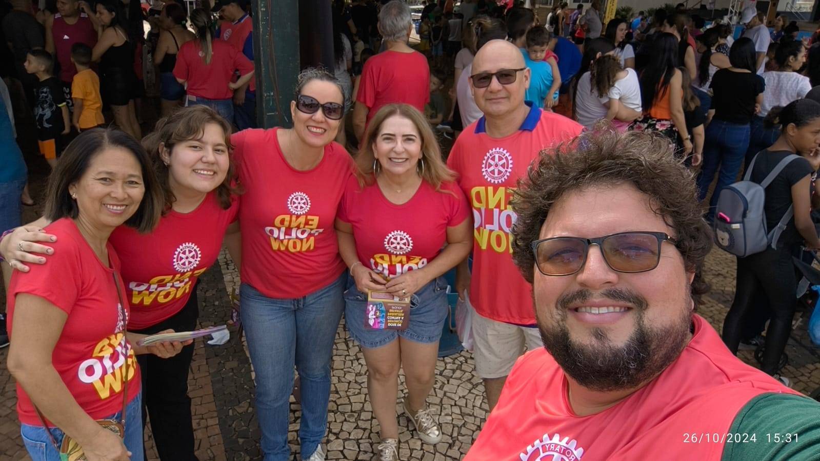 Família Rotária de Santa Fé do Sul foi às ruas para divulgar a importância da vacinação contra a poliomielite