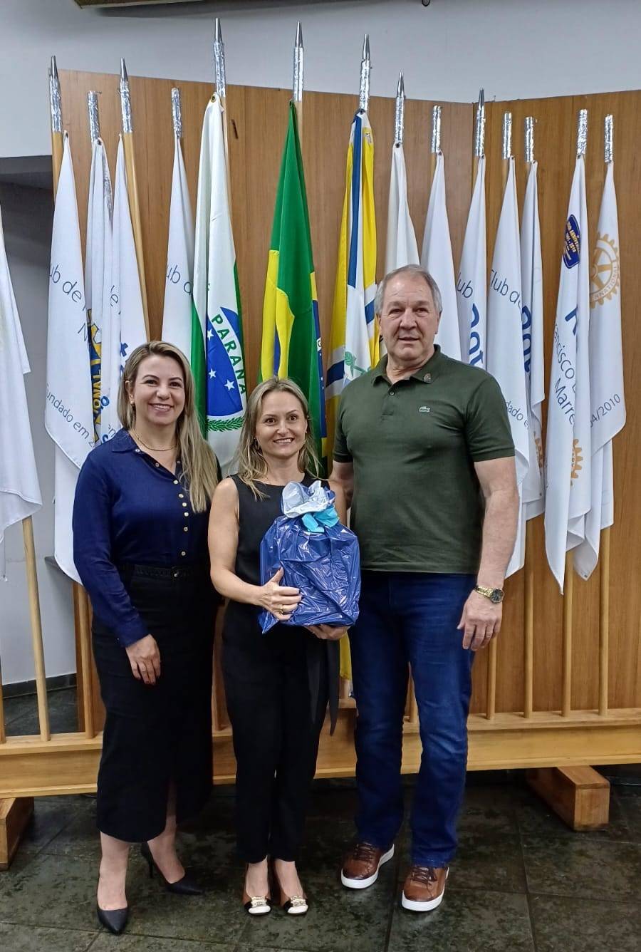Keli F. Campos (Pres. Industrial), Dra. Melissa e Antonio  A. Neto (Pres. Alvorada) Esquerda - Direita