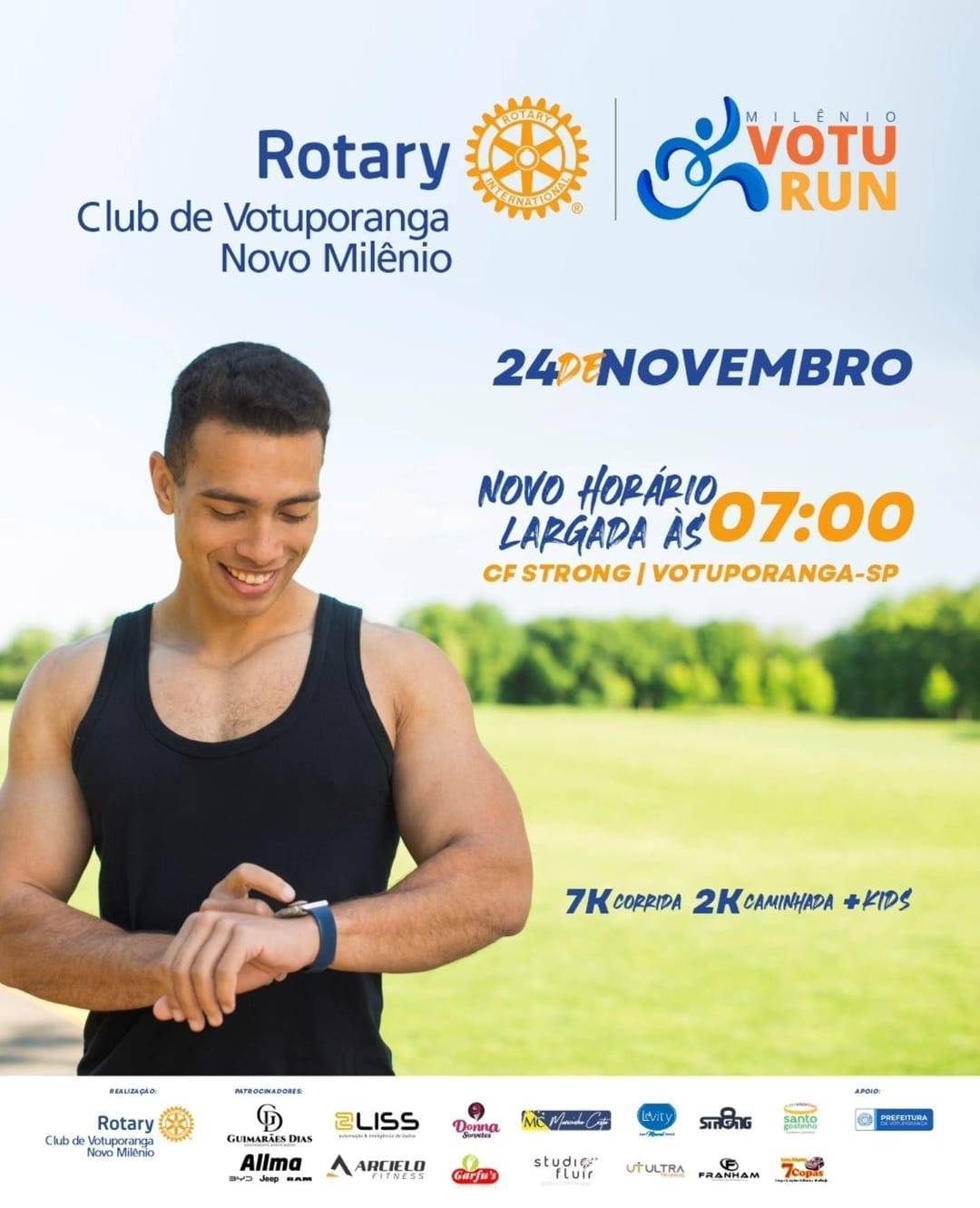Rotary Club de Votuporanga - Novo Milênio Altera Horário de Largada do Rotary VotuRun