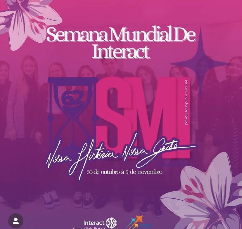 BOM DIAA PATINHOSSS 🦆💙 Hoje começamos o dia com a estreia da Semana Mundial De Interact (SMI)  Que tem a importância de celebrar a fundação do primeiro Interact Club do mundo, ocorrido em 5 de novembro de 1962. ⚙️✨ Ao mencionar “Um legado de Pertencimento”, ressaltamos a importância de cuidarmos e preservarmos esse patrimônio cultural e humano, para que as gerações futuras também possam se sentir parte integrante dessa história e dessa comunidade. Ao reconhecer e abraçar nossa história e nossas pessoas, estamos fortalecendo nossa identidade, promovendo a inclusão e a diversidade, e construindo um legado de pertencimento que perdurará no tempo. ❤️ @interact4640 