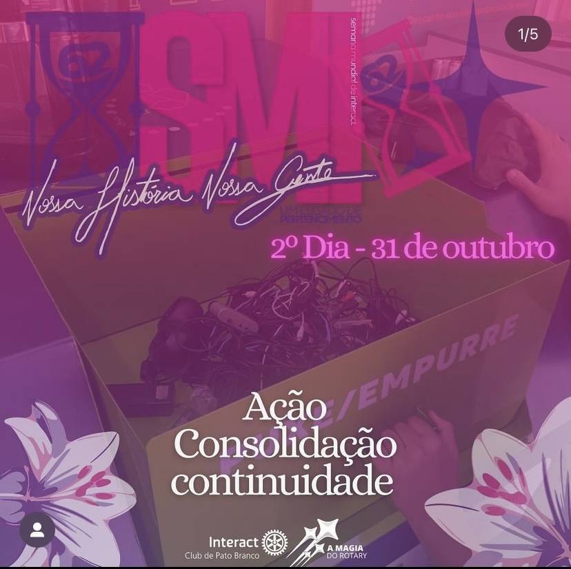 🌍✨ Dê um fim certo ao seu lixo eletrônico!  Para o segundo dia da SMI com o propósito de: “Ação, Consolidação e Continuidade” nosso clube organizou uma coleta de lixo eletrônico de suas moradias e levando para o lugar certo.🤍 Cada aparelho que você descarta de forma responsável ajuda a limpar nosso planeta. Leve seus eletrônicos a pontos de coleta especializados e faça parte da mudança! Juntos, podemos transformar resíduos em recursos. ♻️💚  @interact4640 