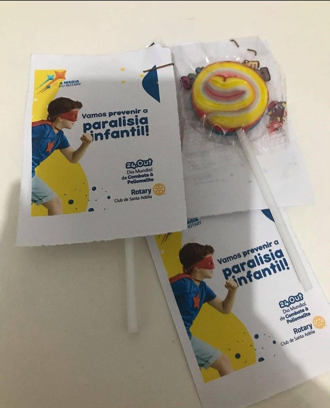 Rotary Club de Santa Adélia Realiza Campanha de Conscientização Para Vacinação Contra a Pólio