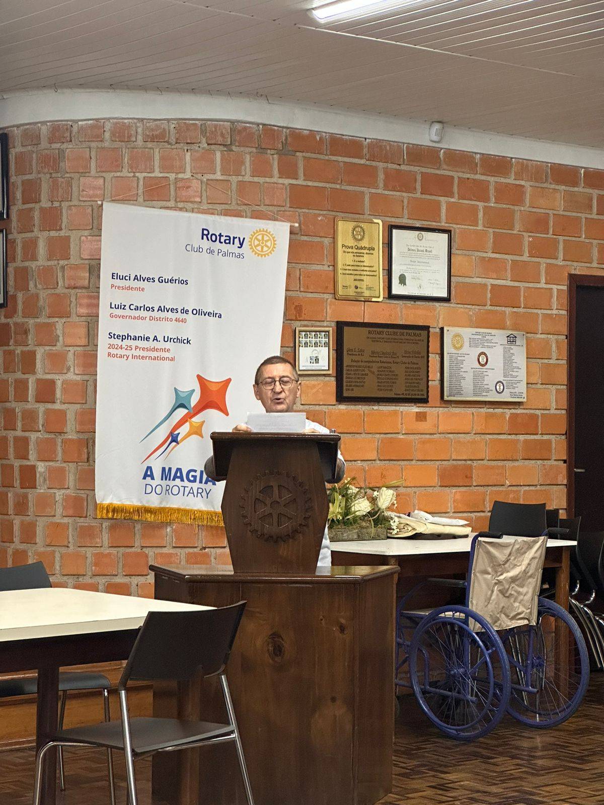 O Rotary Club de Palmas realizou a leitura em sua reunião ordinária