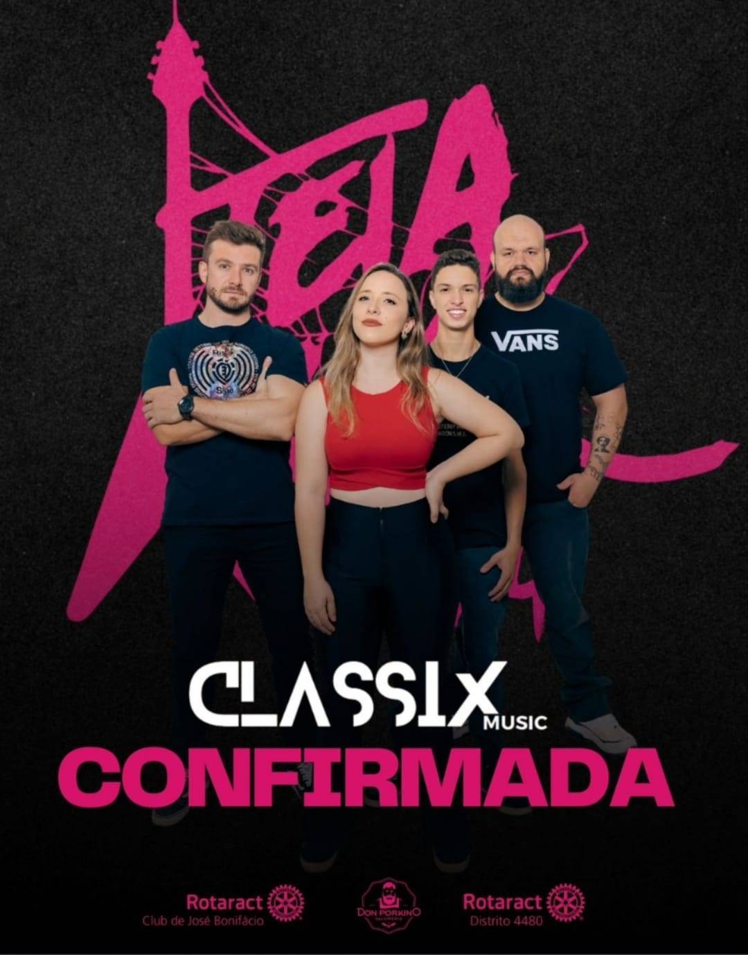 Rotaract Club de José Bonifácio Confirma a 1ª Atração do Teia Rock 2024