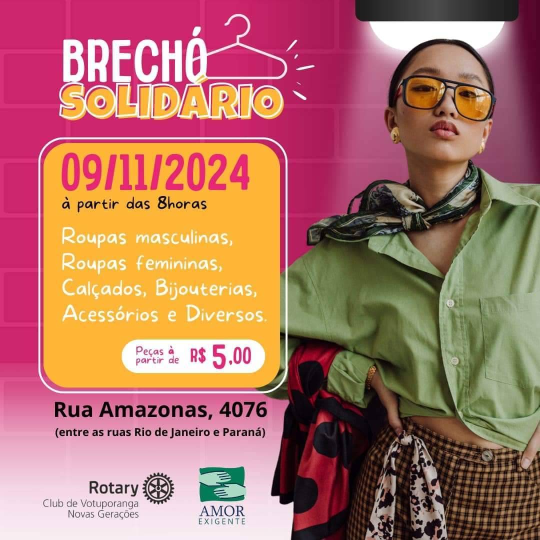 Rotary Club de Votuporanga - Novas Gerações Preparam Brechó em Parceria com o Amor Exigente de Votuporanga