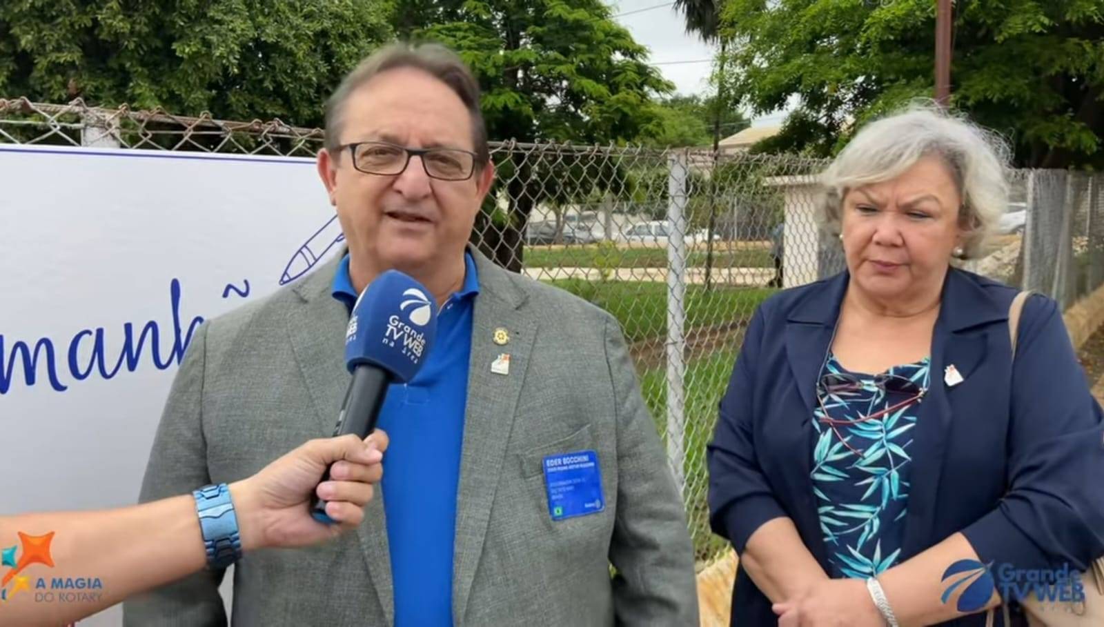 Casal Governador é entrevistado em TV local sobre o projeto semente do amanhã