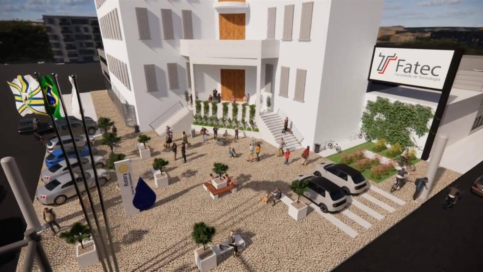 Rotary Club de Catanduva Lança Campanha para Transformação da Praça da FATEC com Apoio da Secretaria de Desenvolvimento Econômico