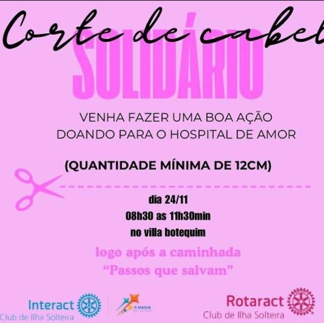 Interact Club de Ilha Solteira realizará o 6° Corte de Cabelo Solitário