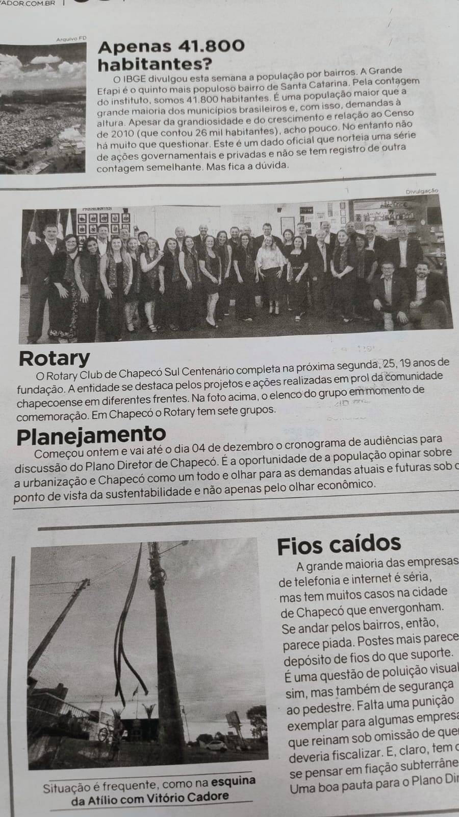 Recorte do jornal