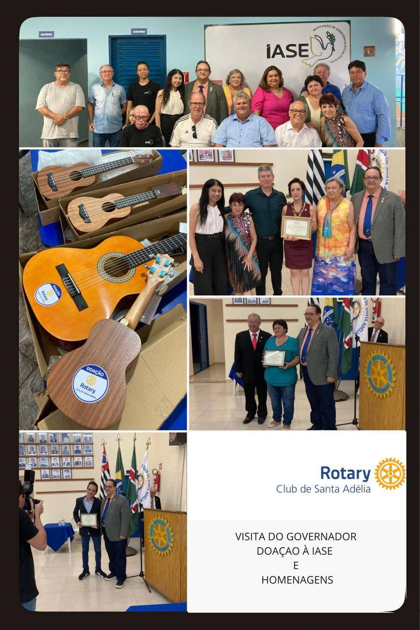 Rotary Club de Santa Adélia Recebeu a Visita do Casal Governador Eder Bocchini e Nelly