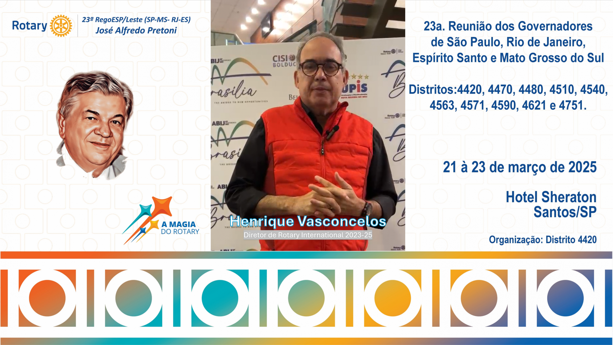 Convite do Diretor de Rotary International Henrique Vasconcelos