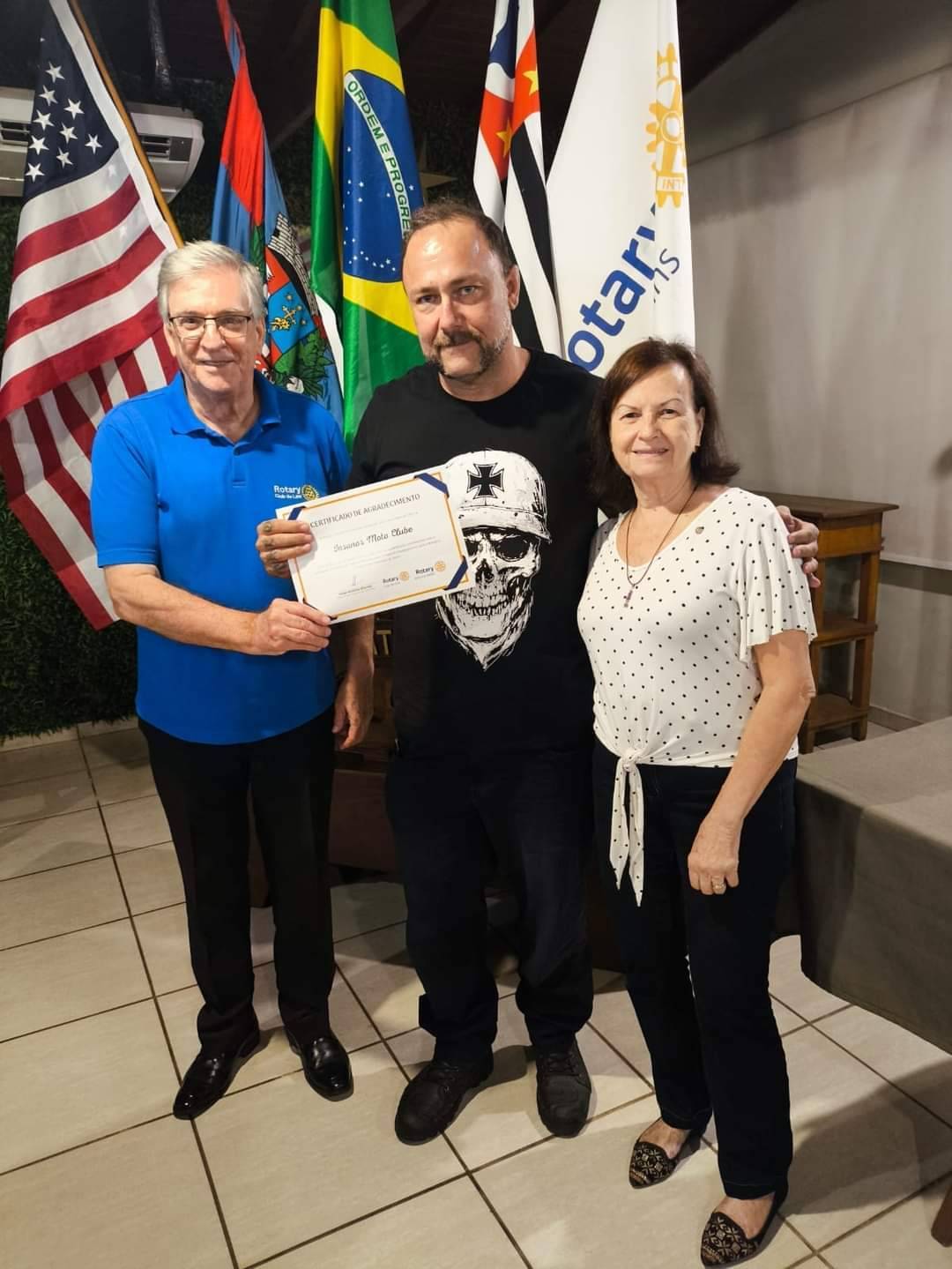 Rotary Club de Lins homenagea parceiro no projeto de doação de equipamentos para cozinha do Bercário Creche São Francisco de Assis