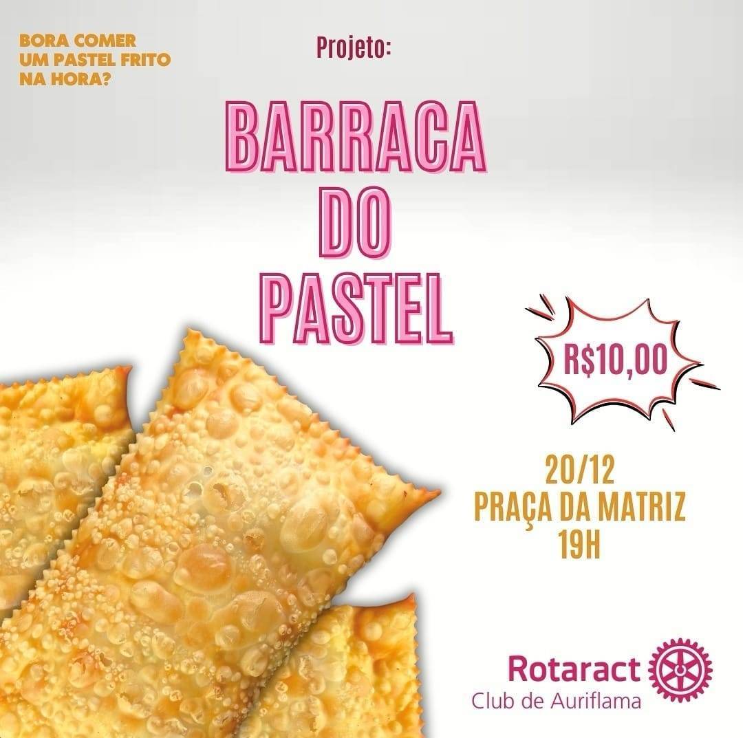 Rotaract Club de Auriflama promove barrraca do pastel na praça central da cidade