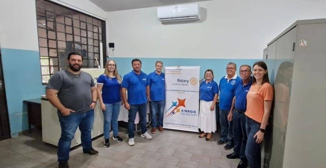 Rotary Club de Itápolis realiza doação de um ar condicionado (com a instalação) para a Patrulha Mirim