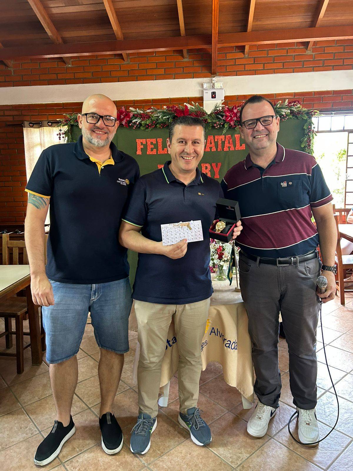 Presidente Mauricio (direita), com companheiro Adenilson (centro) e companheiro Fábio (esquerda)