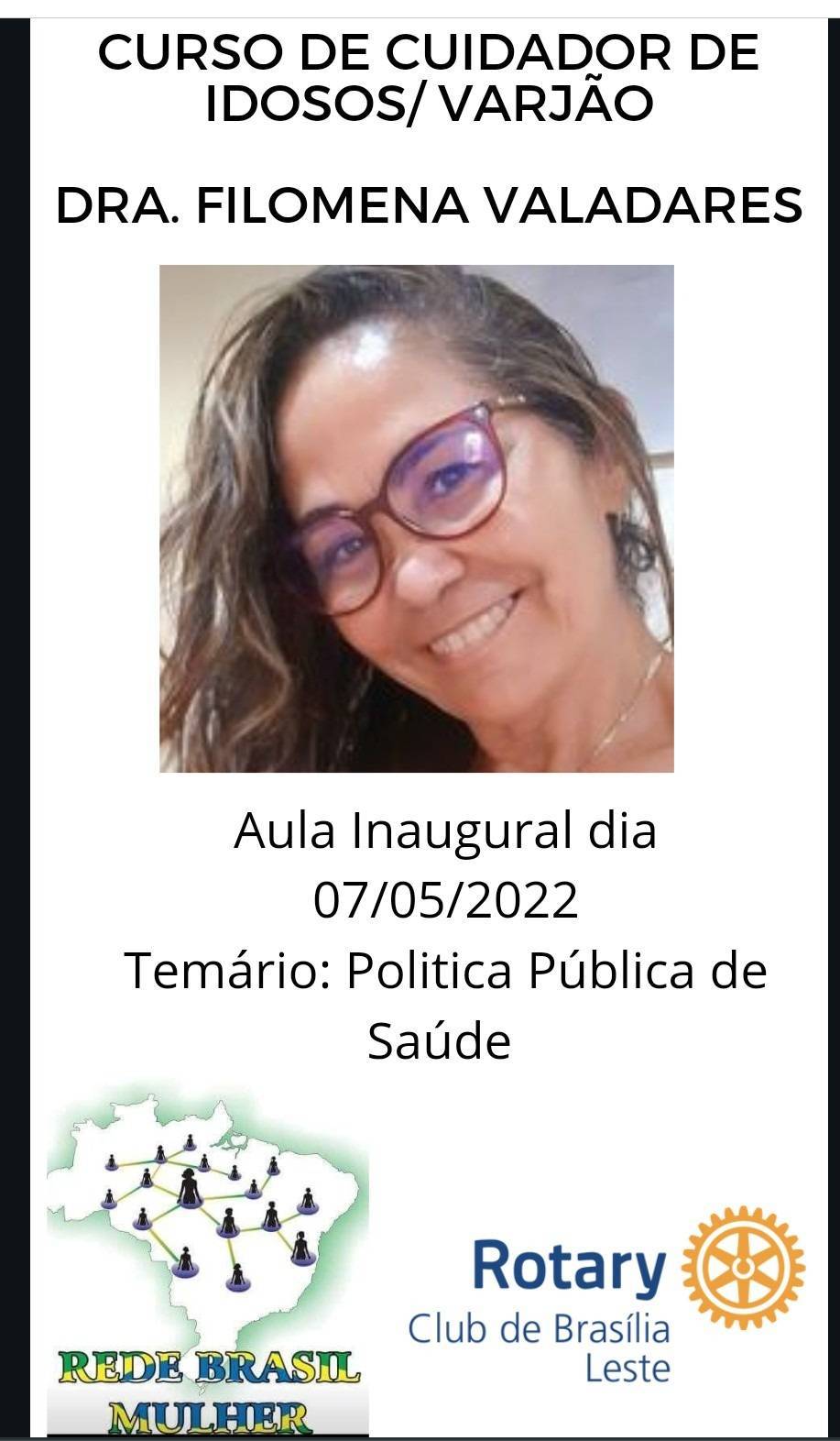 CURSO CUIDADOR DE IDOSO. NRDC DO VARJÃO-DF.