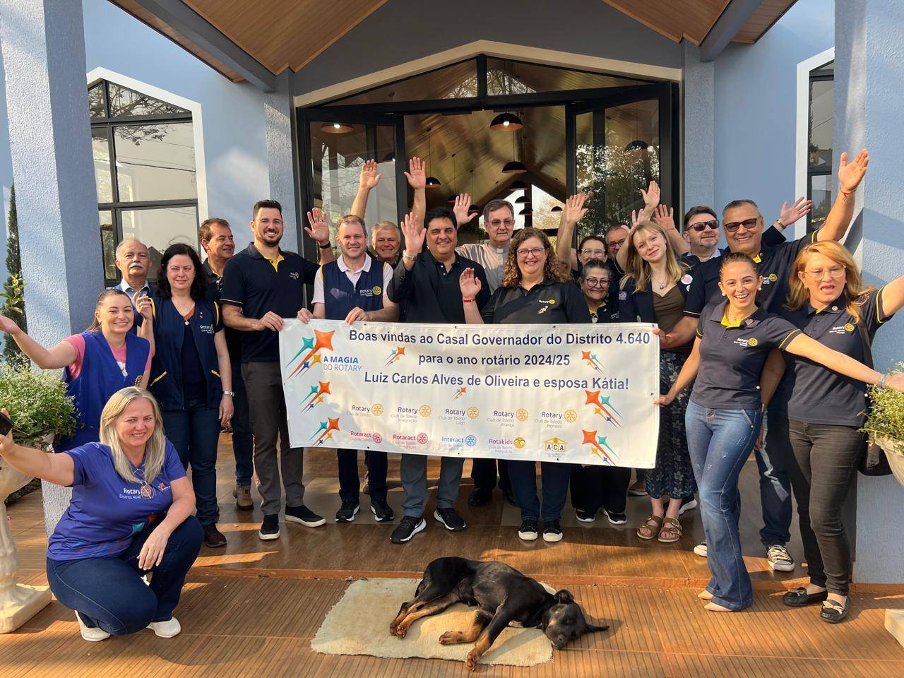 Companheiros do RCT-Aliança e Governador Luiz e esposa Kátia na Fazenda da Esperança