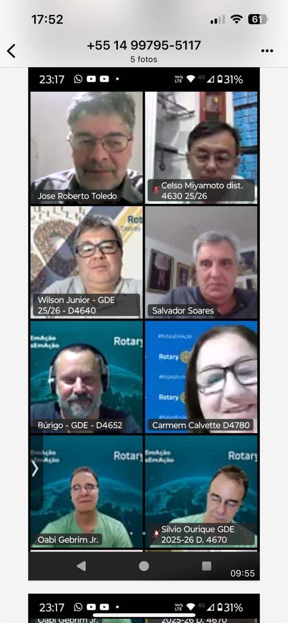 A Governadora Eleita Carmem Calvette Brancher,associada representativa do RC de Jaguarão,em preparação para gestão 25-26 do Distrito 4780,tem realizado treinamento,sob a coordenação de Adriano Valente e Maria Vidal,desde Agosto de 2024 .Desejamos a nossa associada muito êxito em seu trabalho a frente de nosso distrito,e estaremos juntos passo a passo com essa dedicada rotariana ,que muito nos orgulha.