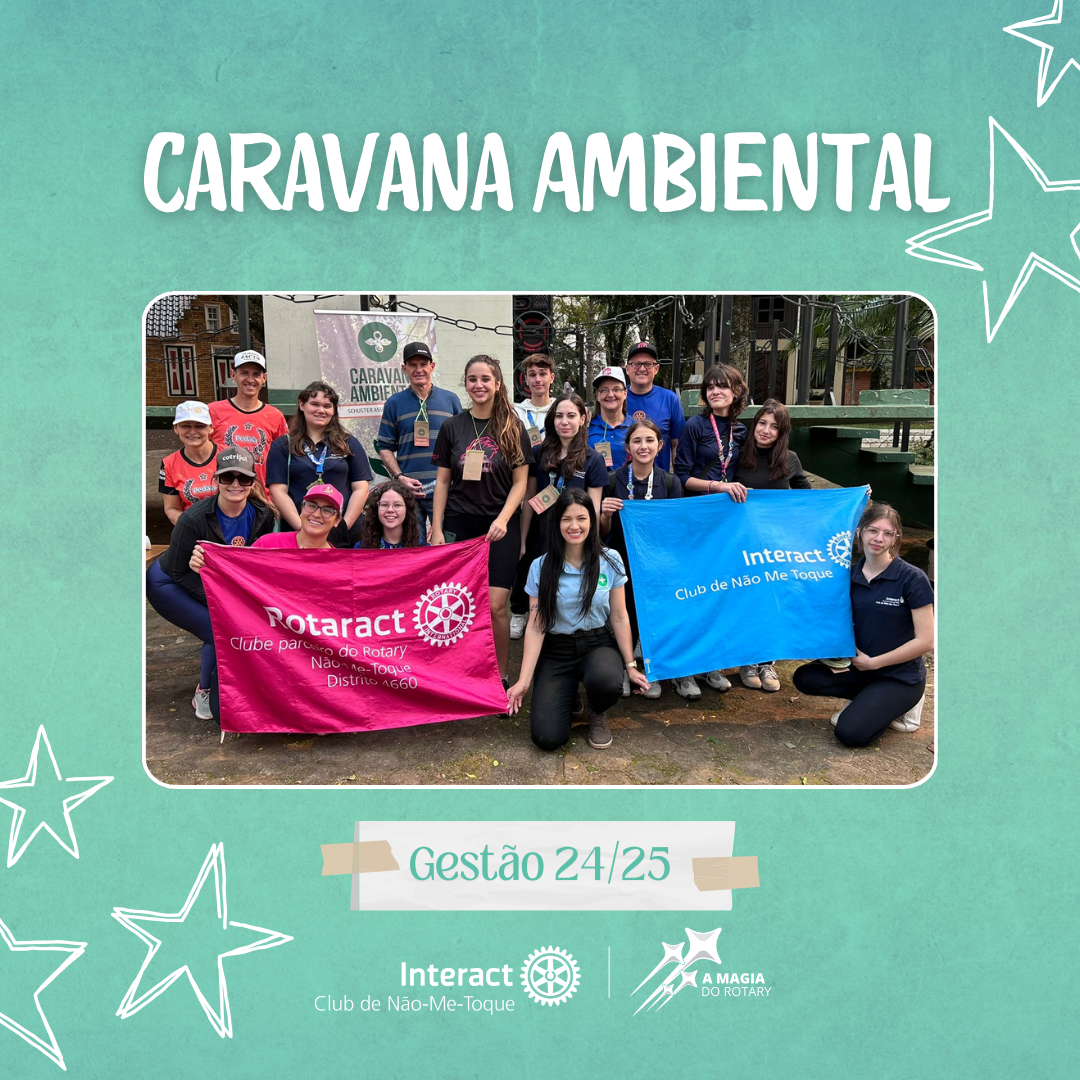 🌱Caravana Ambiental 🌱  No sábado, dia 3, pela parte da manhã, estivemos presentes na Caravana Ambiental, onde, juntamente com o Rotary, Rotaract, o grupo Pedala Não-Me-Toque e Schuster Assessoria Ambiental, fizemos a coleta de lixo nas ruas entre Carazinho e Não-Me-Toque. Não conseguimos coletar todo o lixo, então a Caravana Ambiental será repetida. Após a coleta de todo o lixo, a parte reciclável será pesada e enviada para uma empresa de reciclagem legalizada. 🌳  Adoramos a experiência; é bom saber que, com pequenas ações, ainda podemos ajudar nosso planeta! 🌟