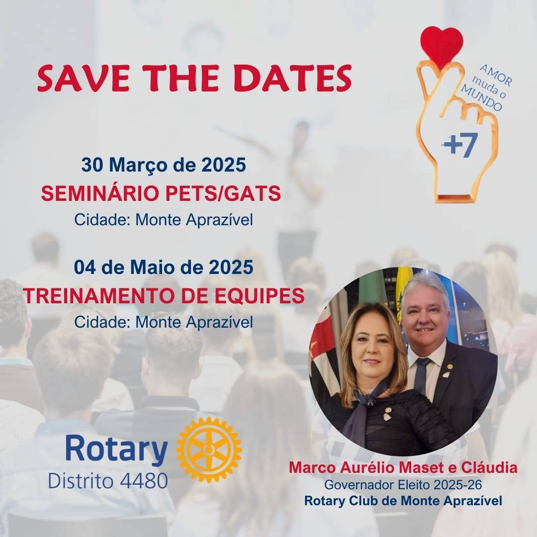 Save The Dates - Calendário de Treinamentos da Gestão 2025/2026