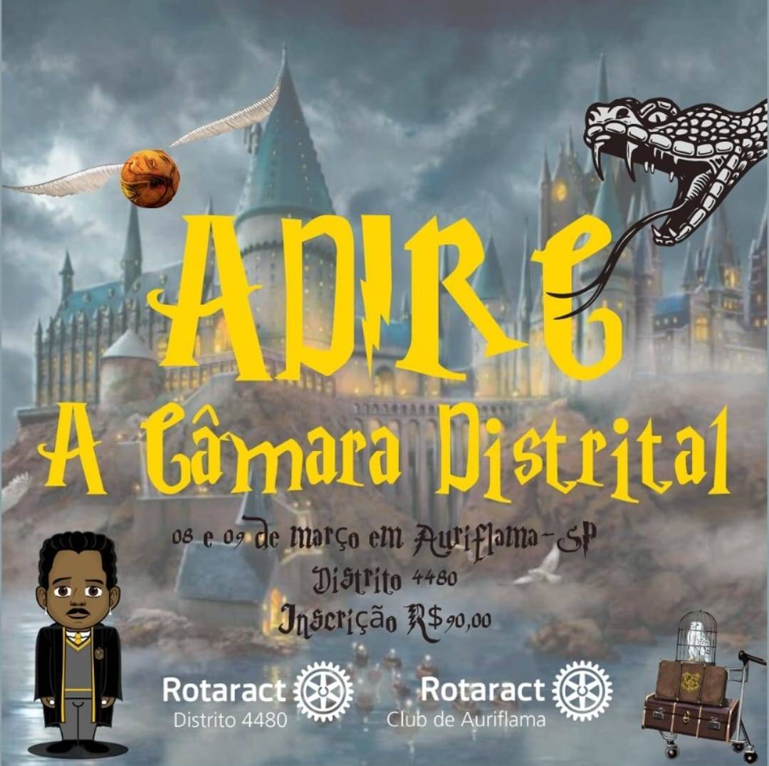 Rotaract 4480 Convida para o ADIRC A Câmara Distrital em Auriflama dias 08 e 09 de Março