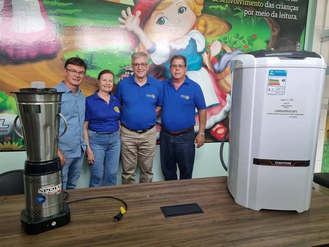 Rotary Club de Lins Realiza Entrega de Lavadora e Liquidificador Industrial ao Berçário Creche São Francisco de Assis