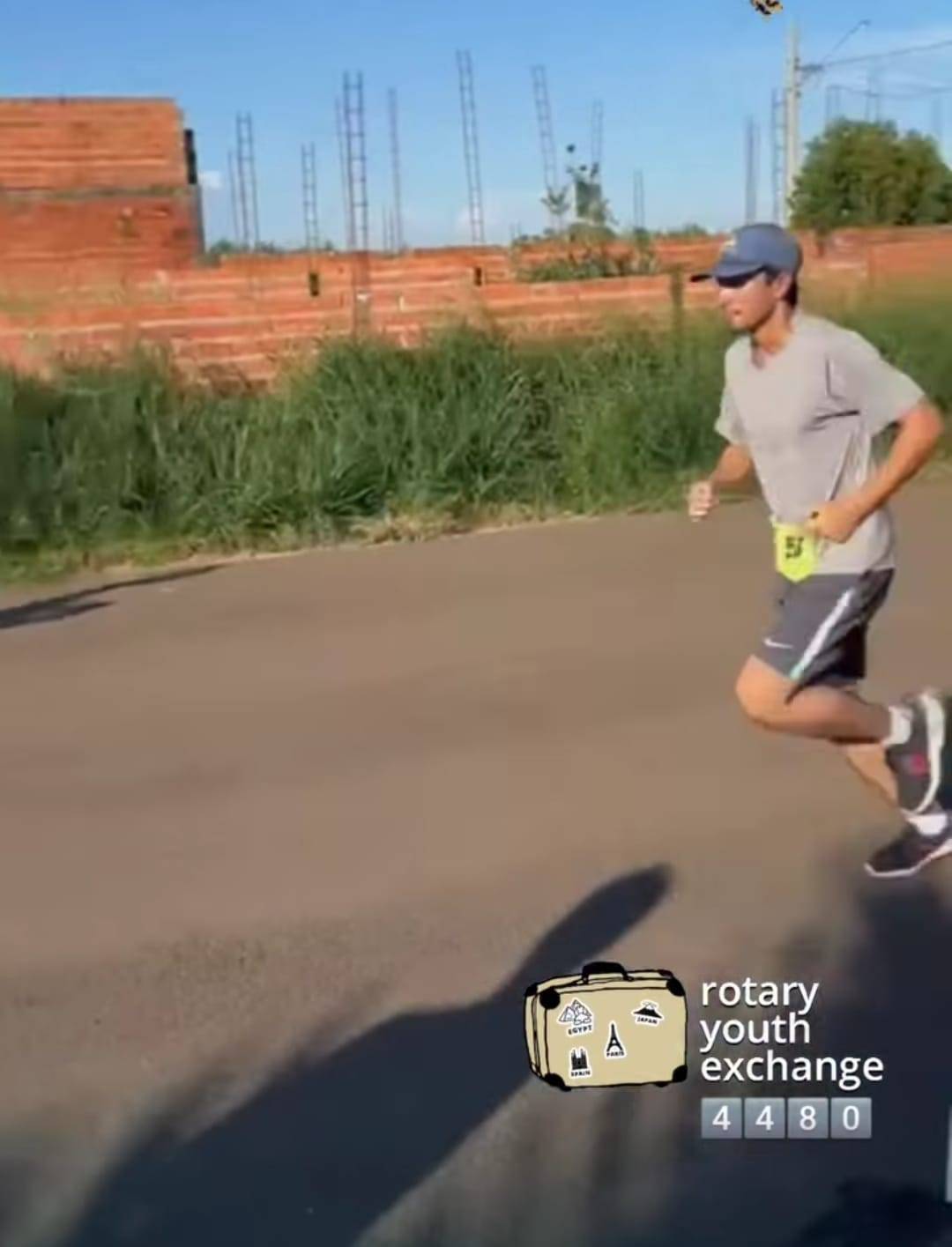 Nosso querido intercambista Samuel participou de uma corrida, durante a 10° Edição dos Jogos de Verão