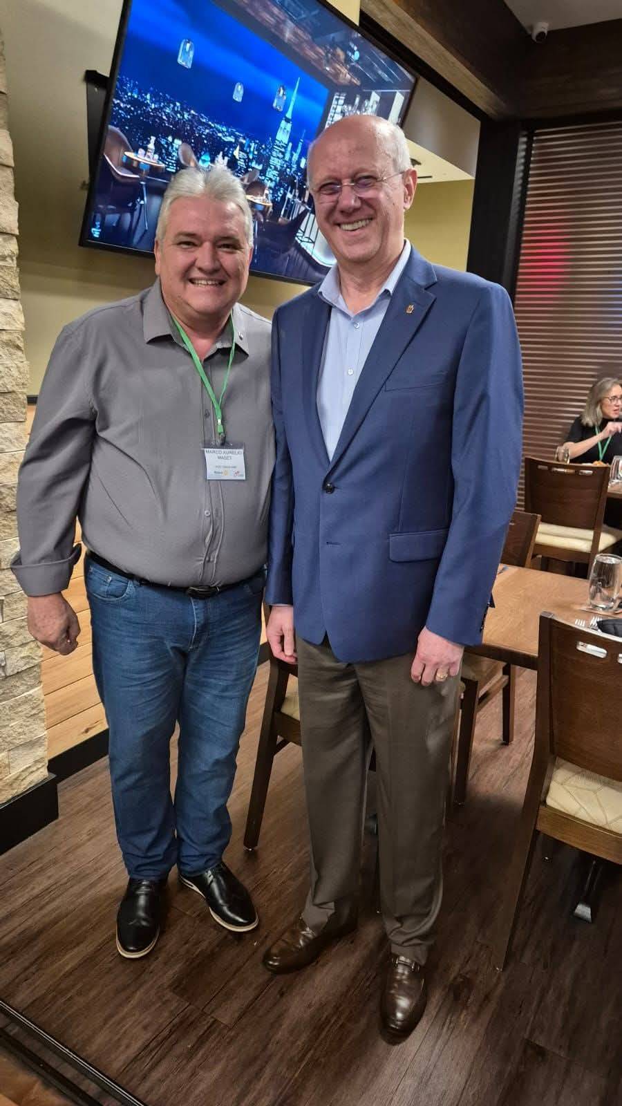 Mário César Martins de Camargo, Pres. do Rotary International para o ano rotário 2025-26 tem se comunicado ativamente com diversos distritos rotários