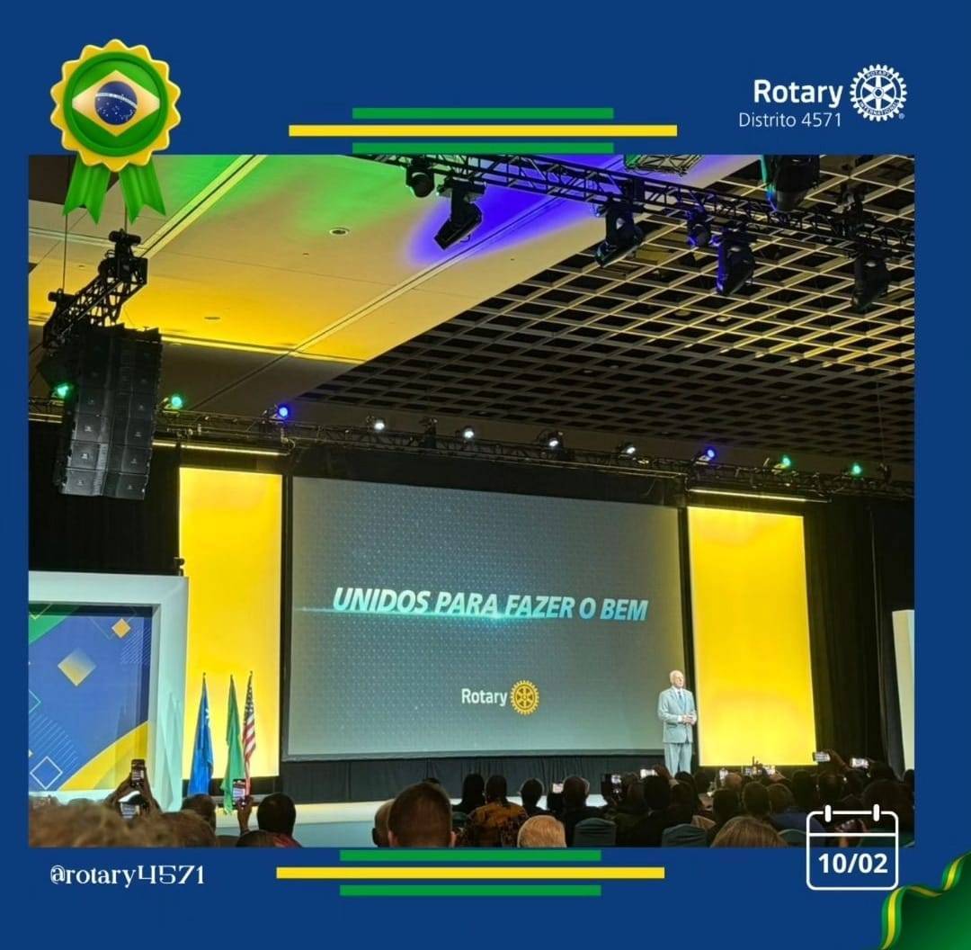 Pres. do Rotary International 2025-26, Mário César Martins de Camargo, acaba de anunciar a mensagem presidencial que guiará nossa jornada