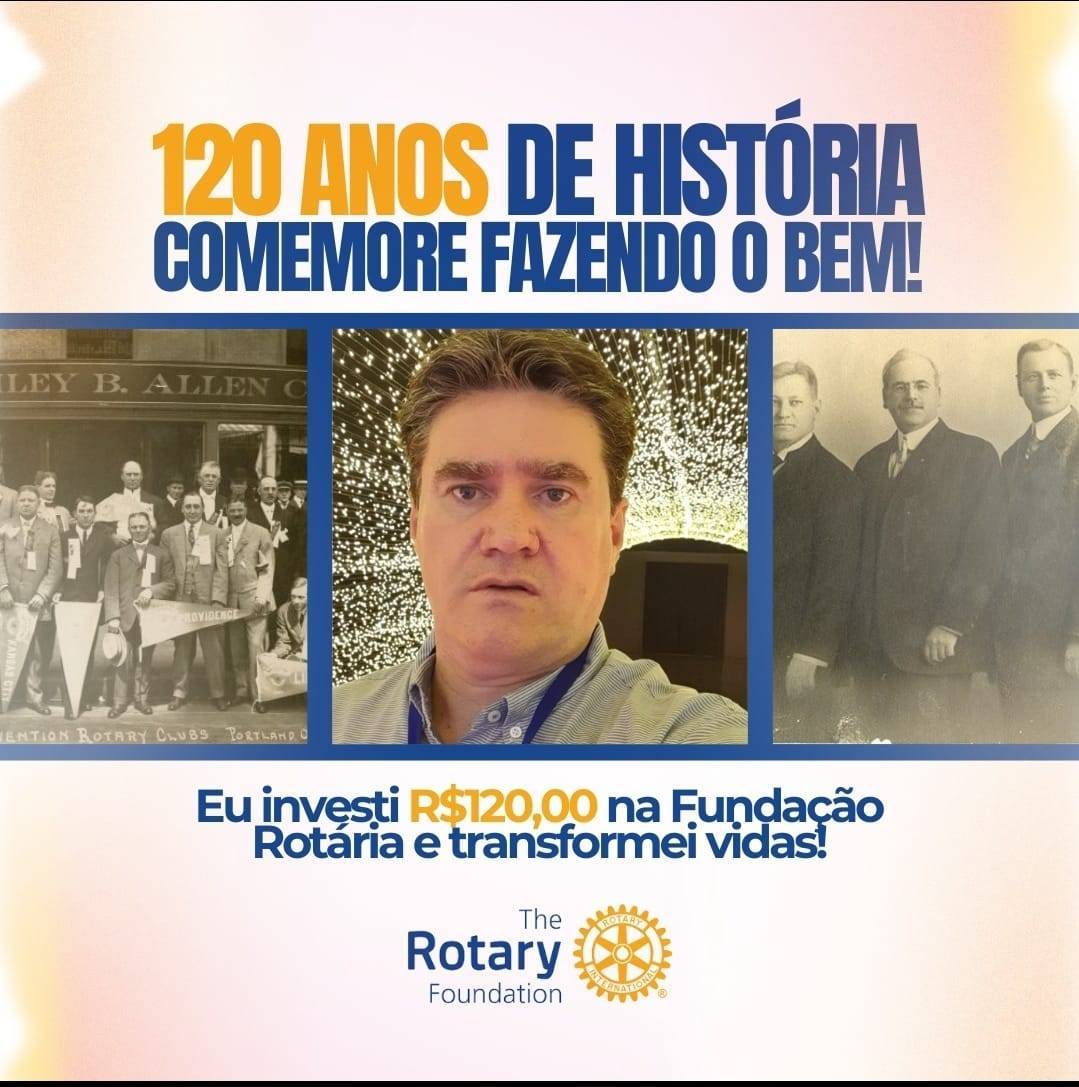 Doação de R$ 120,00 ao Fundo Anual da Fundação Rotária