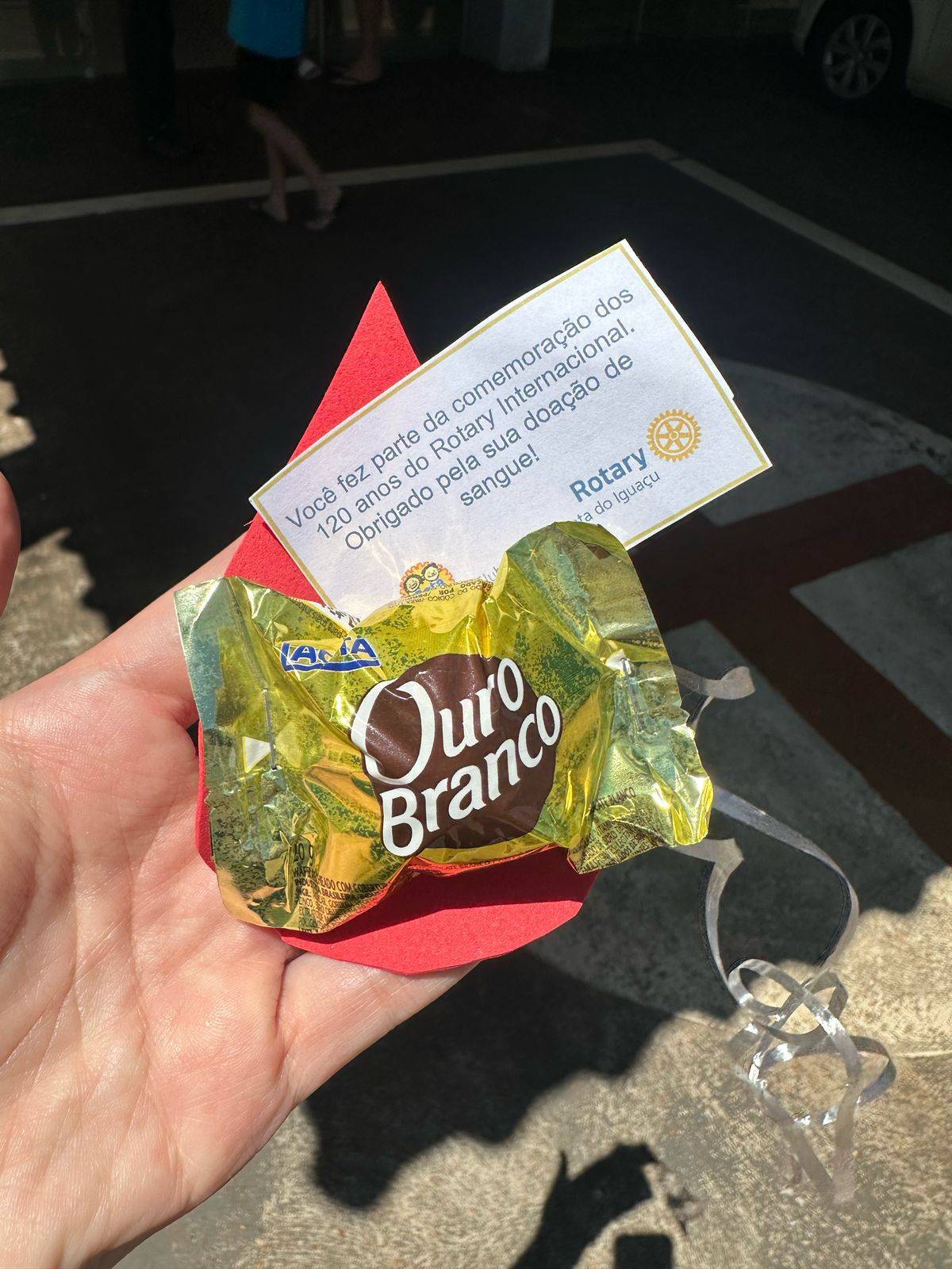 Agradecimento aos doadores de sangue do projeto Doe vida