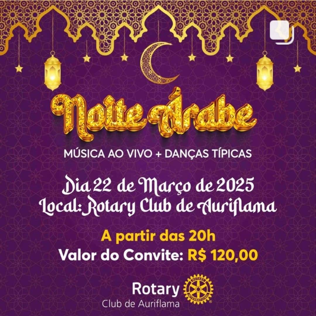 Rotary Club de Auriflama promove tradicional Noite Árabe