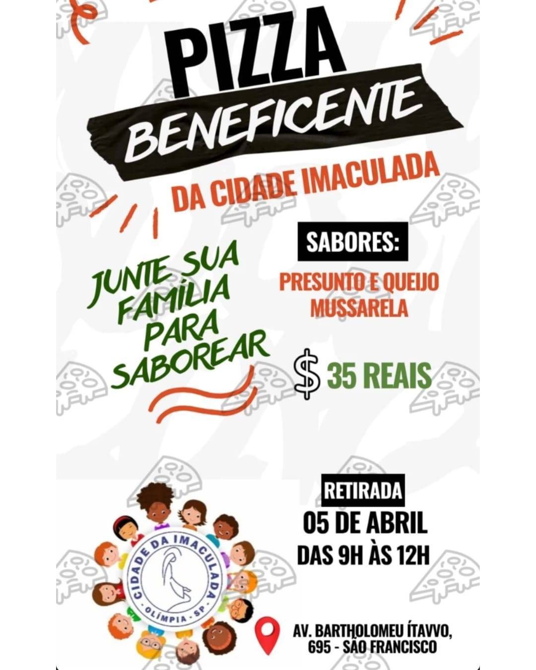 Pizza Beneficente do Rotary Club de Olímpia - Novas Gerações.