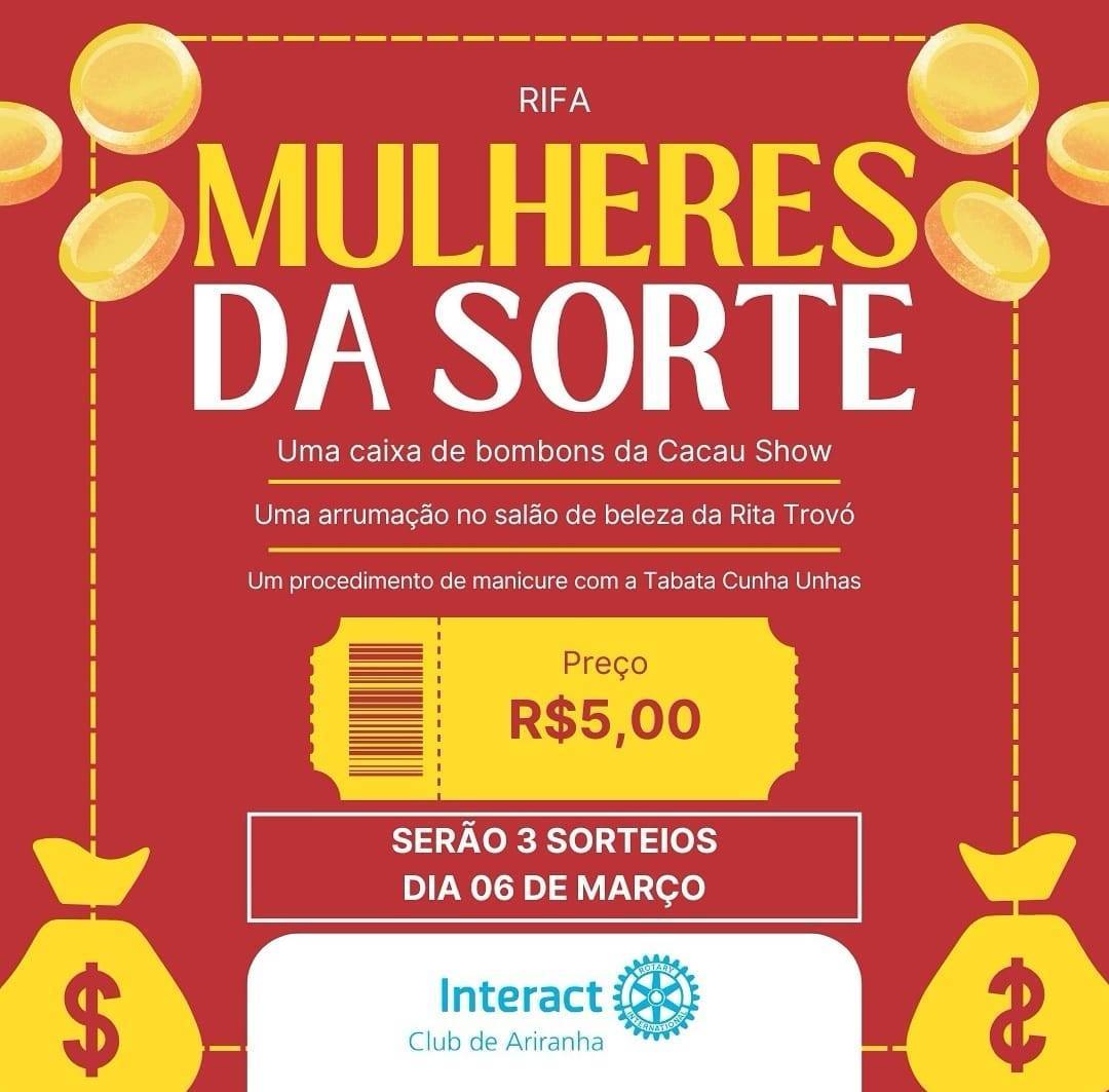 Interact Club de Ariranha prepara algo especial para celebrar o mês das mulheres