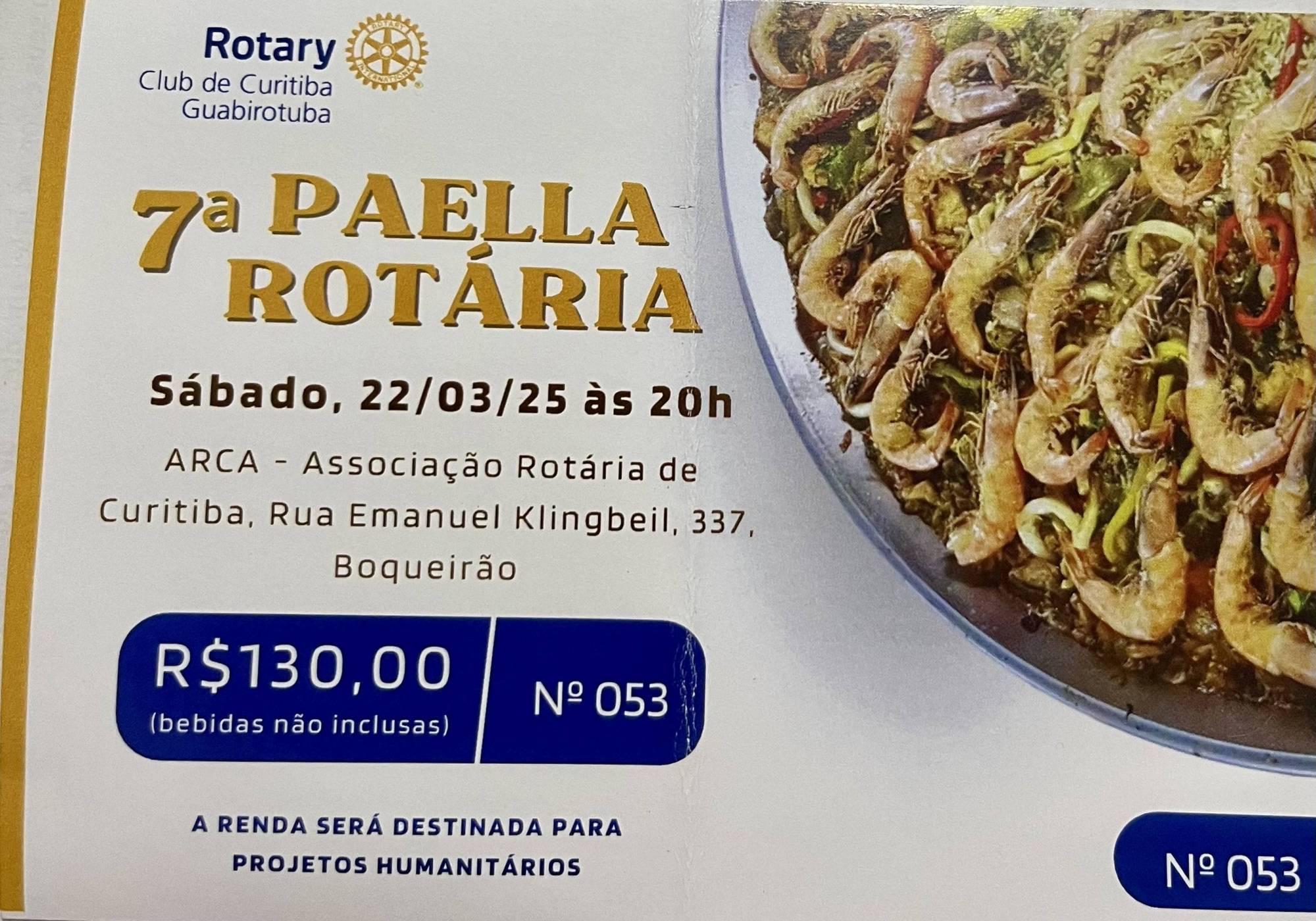 RCC GUABIROTUBA - 7ª PAELLA ROTÁRIA