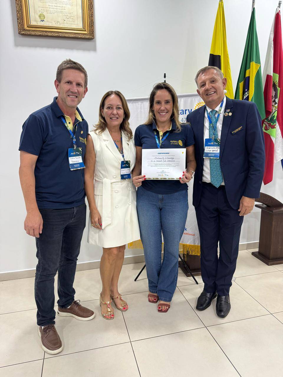 Certificação da próxima presidente do clube