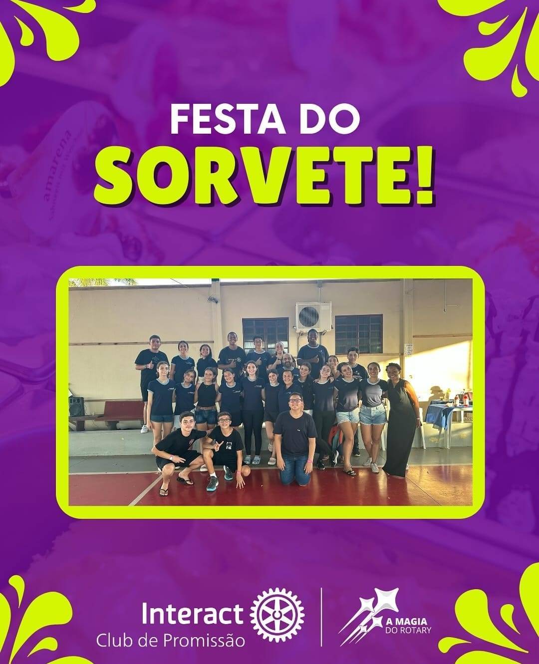 Interact Club de Promissão Realizou a Festa do Sorvete com Sucesso de Vendas