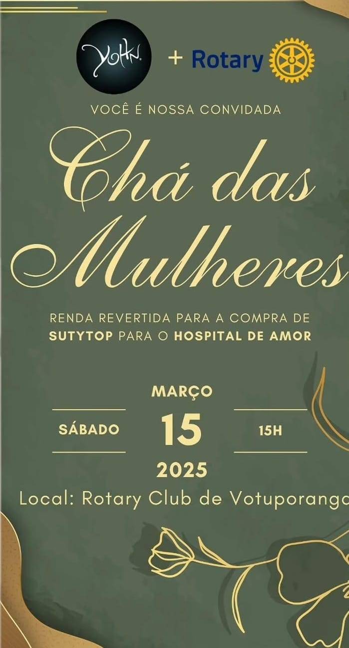 Yohn em parceria com o Rotary Realiza Chá da Tarde Beneficente em Prol do Hospital de Câncer de Barretos