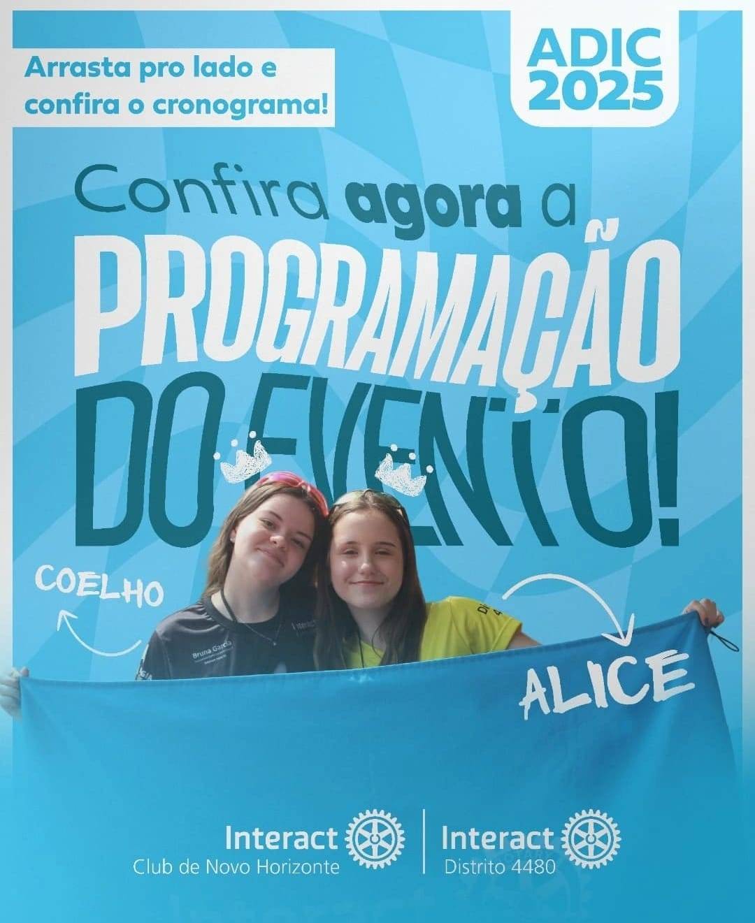 Interact Club Eventos 4480 e Interact Club de Novo Horizonte Publicam Programação da ADIC 2025